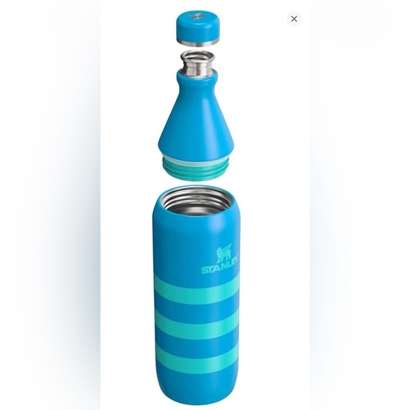 Stanley Slim Bottle 20oz Cobalt Stripes Summer Vibes Collection Target New - Picture 4 of 4